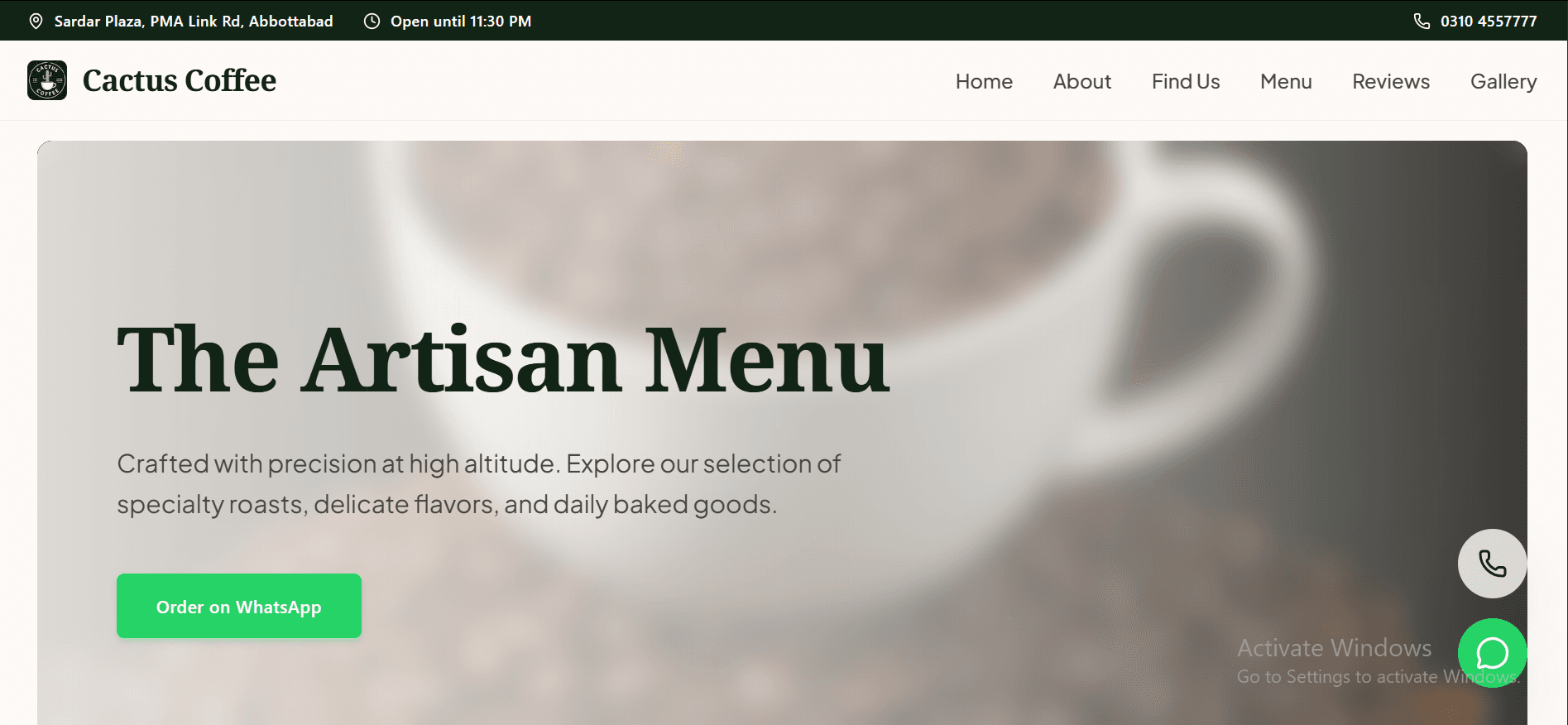 Cactus Coffee Landing Site